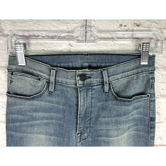 FRAME Denim Jeans Medium Wash Blue Ankle Le Skinny Soft Stretch Distressed Sz 27 - Picture 3 of 8